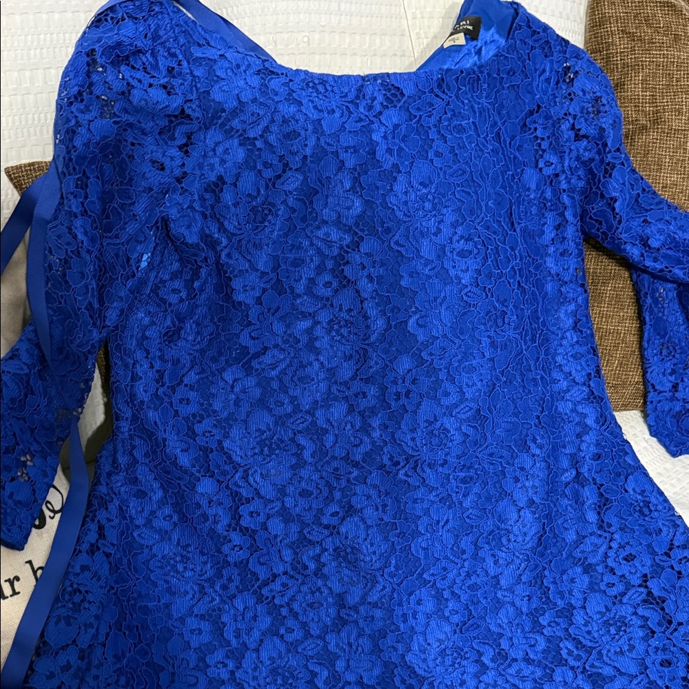 Tahari Royal Blue Lace Dress
